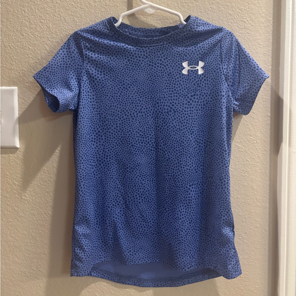 Under Armour Girls Blue Patterned Tee